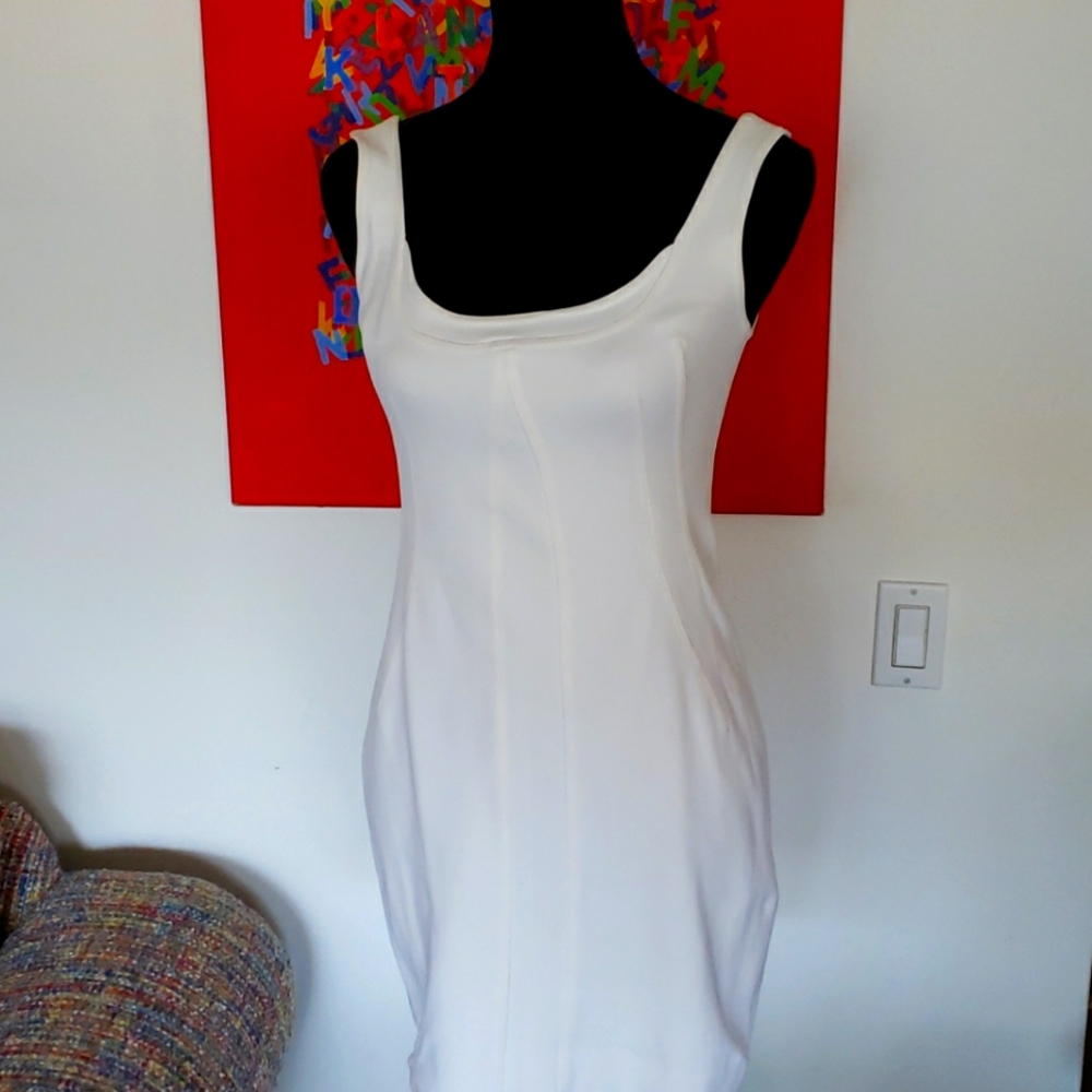 White stretch Lycra mini
